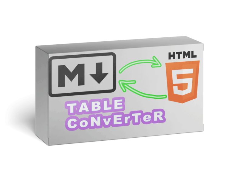 MarkDown To HTML Table Converter